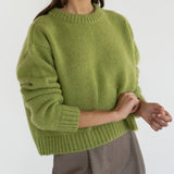 Claudia Alpaca Pistachio Crewneck