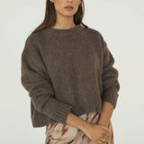 Claudia Alpaca Brown Crewneck