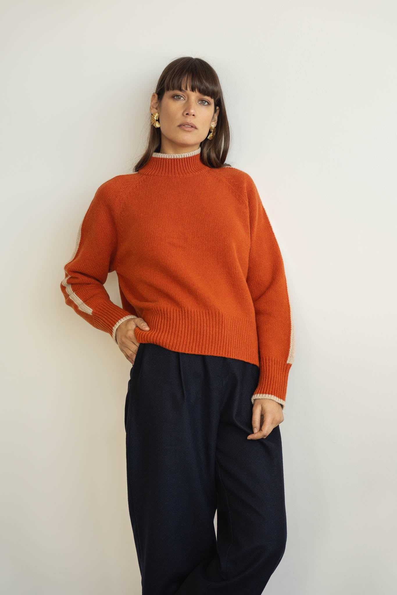 Agnes Orange Sweater - Näz - Sustainable Fashion Made in Portugal