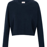 Claudia Navy Cotton Crewneck - Näz - Sustainable Fashion Made in Portugal