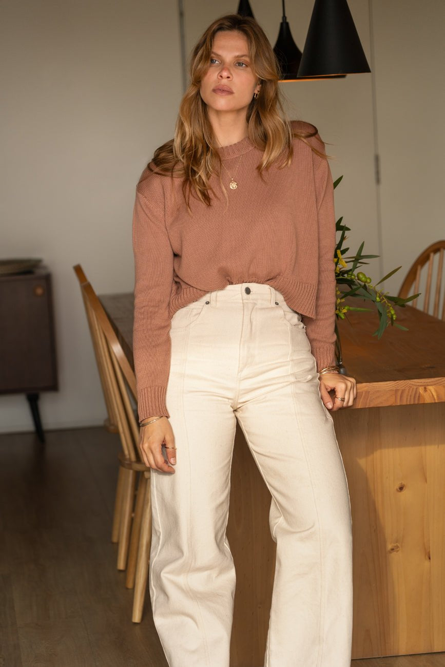 Claudia Rose Cotton Crewneck - Näz - Sustainable Fashion Made in Portugal