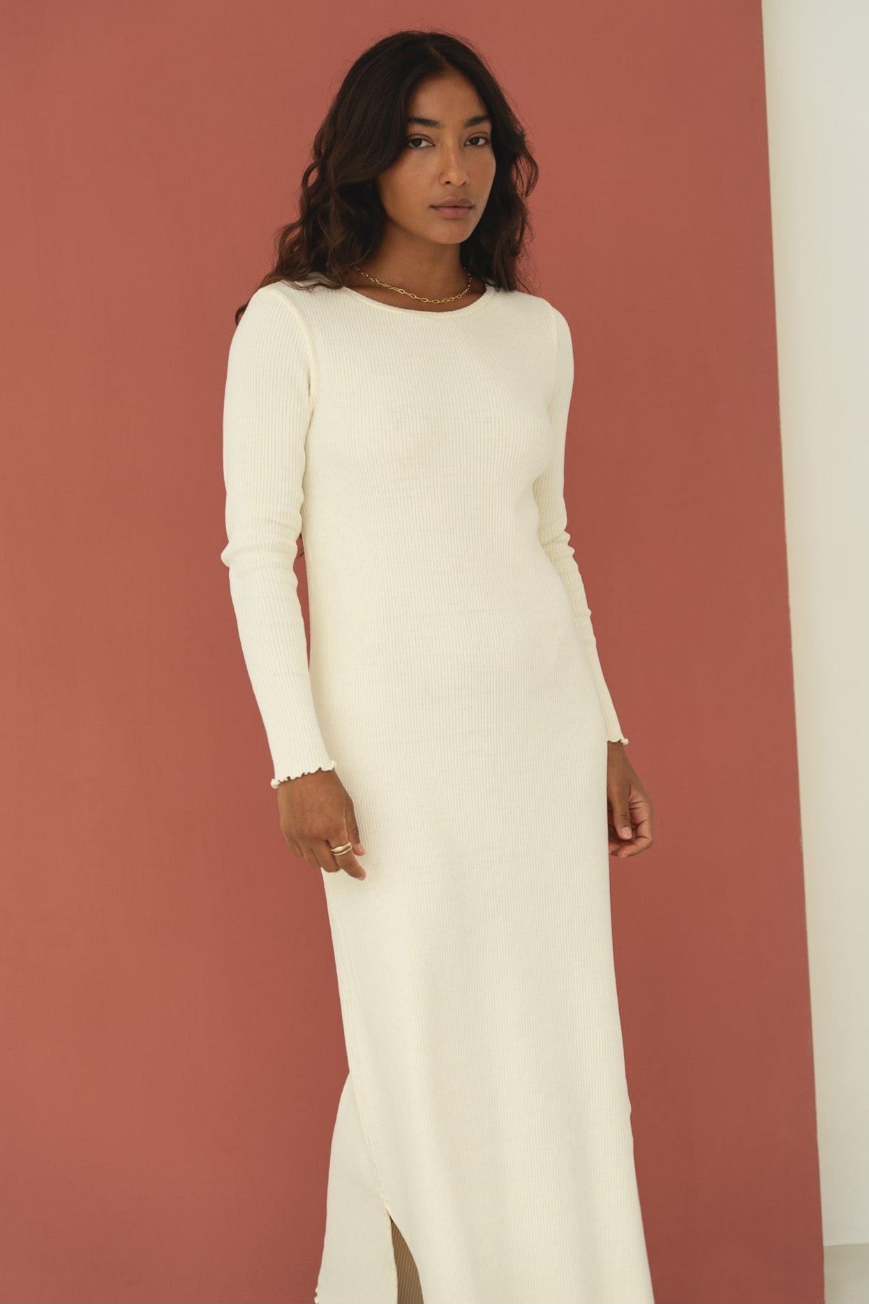 Ella Pearl Rib Dress - Näz - Sustainable Fashion Made in Portugal