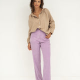 Iggy Lilac Corduroy Trousers - Näz - Sustainable Fashion Made in Portugal