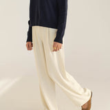 Mara White Tencel Trousers - Näz - Sustainable Fashion Made in Portugal
