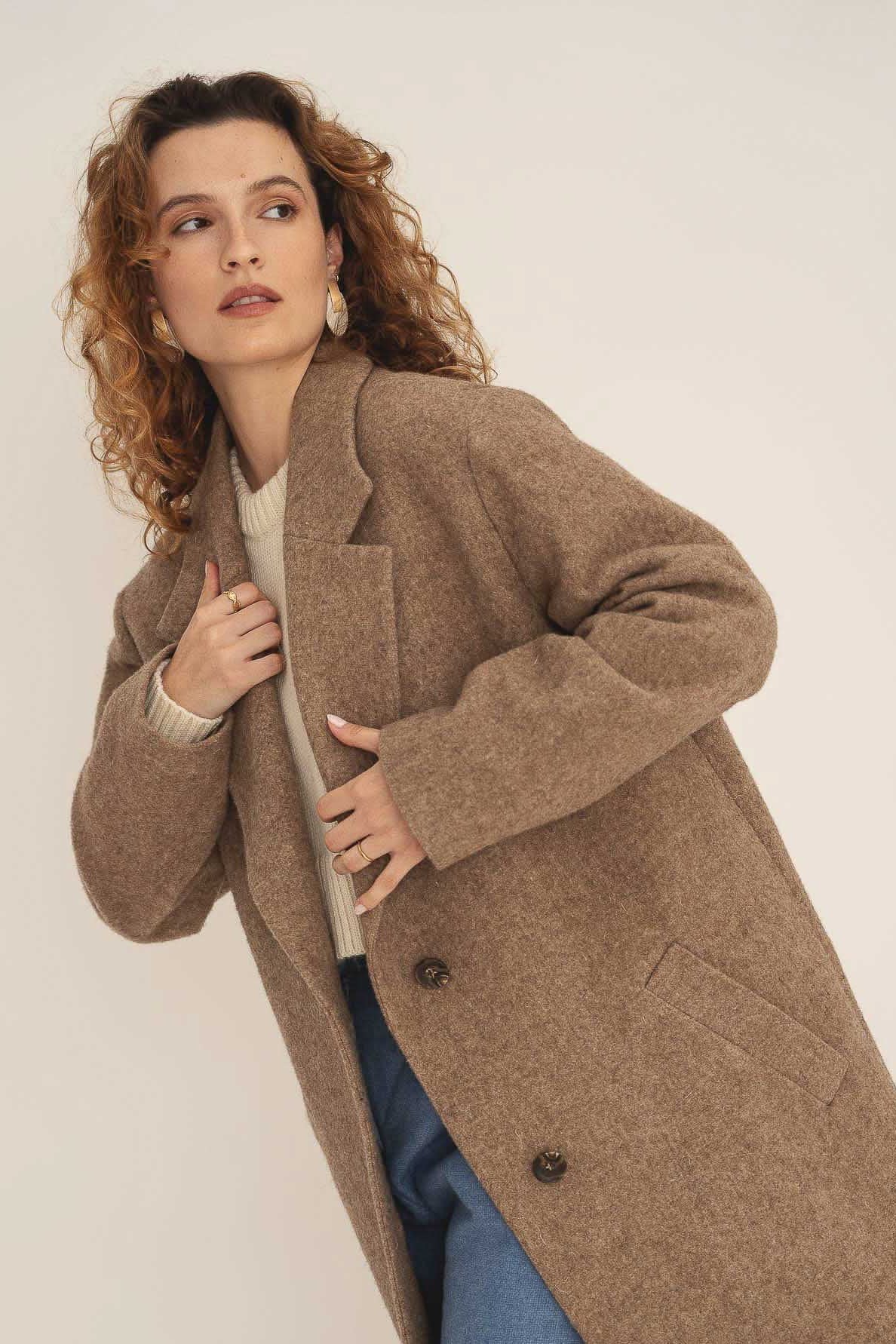 Noah Camel Wool Overcoat - Näz - Sustainable Fashion Made in Portugal