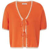 Olivia Orange Tie Front Top - Näz - Sustainable Fashion Made in Portugal