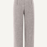 Naz women's sustainable wool trousers. Features a wide leg high-waisted fit. Made ethically in Portugal