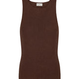 Claire Brown Halter Knit Top