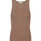 Claire Mocha Halter Knit Top