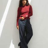 Mara Navy Wool Trousers