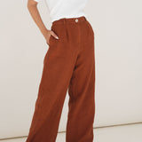 Mara Terracota Linen Trousers