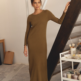 Ella Olive Rib Dress