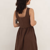 Elena Brown Jersey Dress