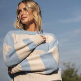 Mia Blue Striped Sweater