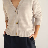 Sophia Cotton Grey Cardigan