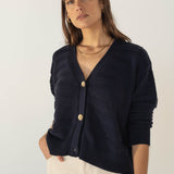 Sophia Cotton Navy Cardigan