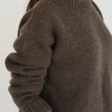Claudia Alpaca Brown Crewneck