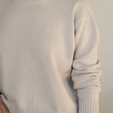 Claudia Grey Cotton Crewneck