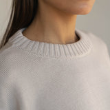 Claudia Grey Cotton Crewneck