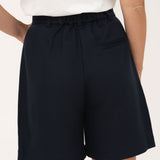 Elise Navy Tencel Shorts