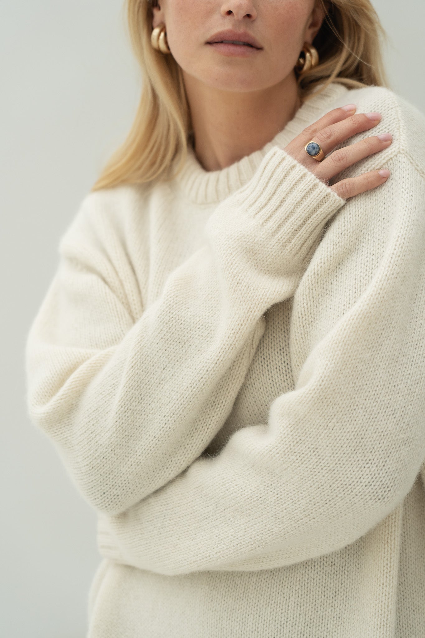 Claudia White Alpaca Jumper