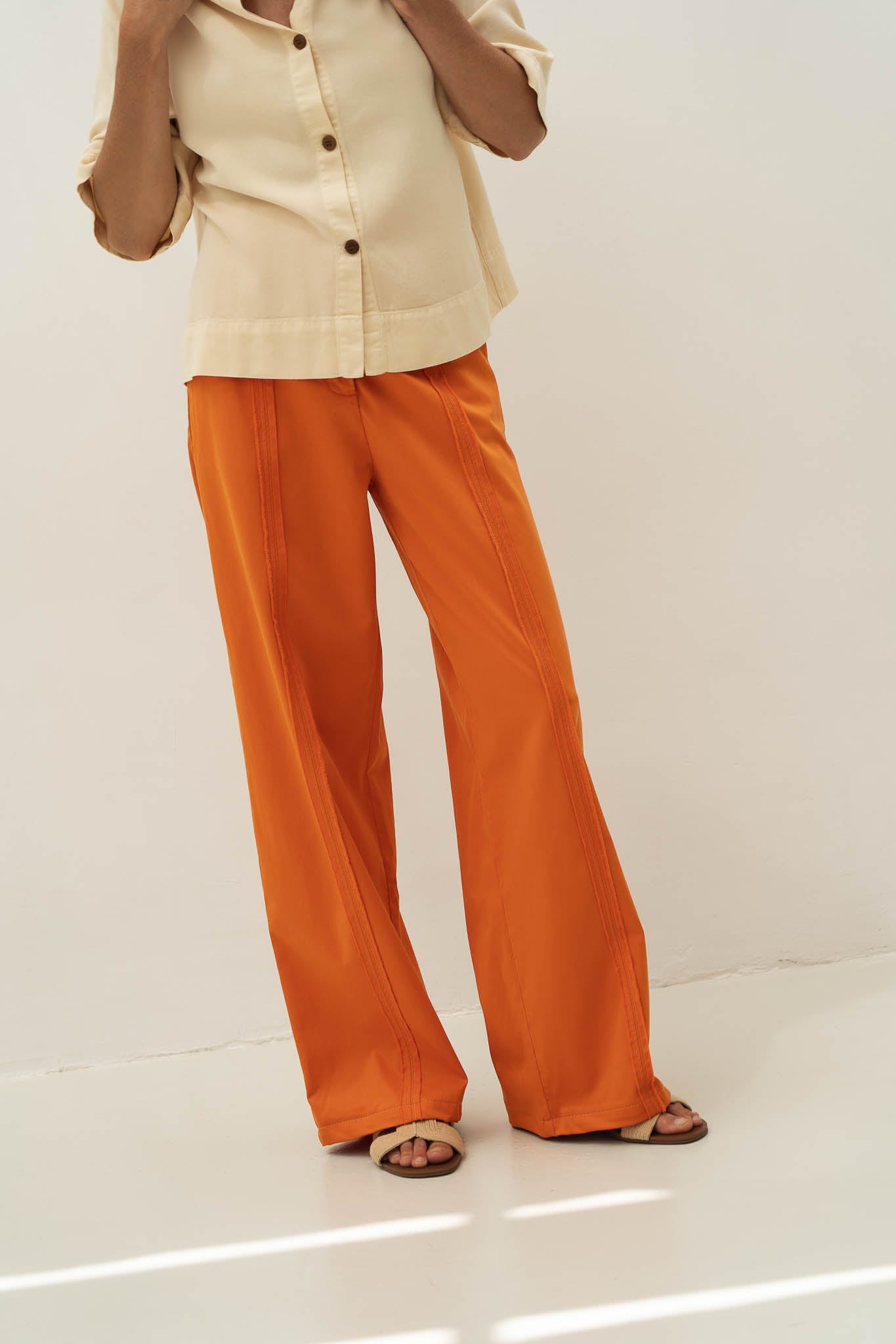 Mara Orange Frilled Trousers
