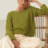 Sofie Green Linen Sweater