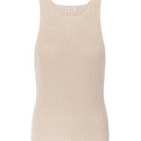 Claire Beige Halter Knit Top