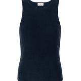 Claire Navy Halter Knit Top