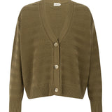 Sophia Cotton Olive Cardigan