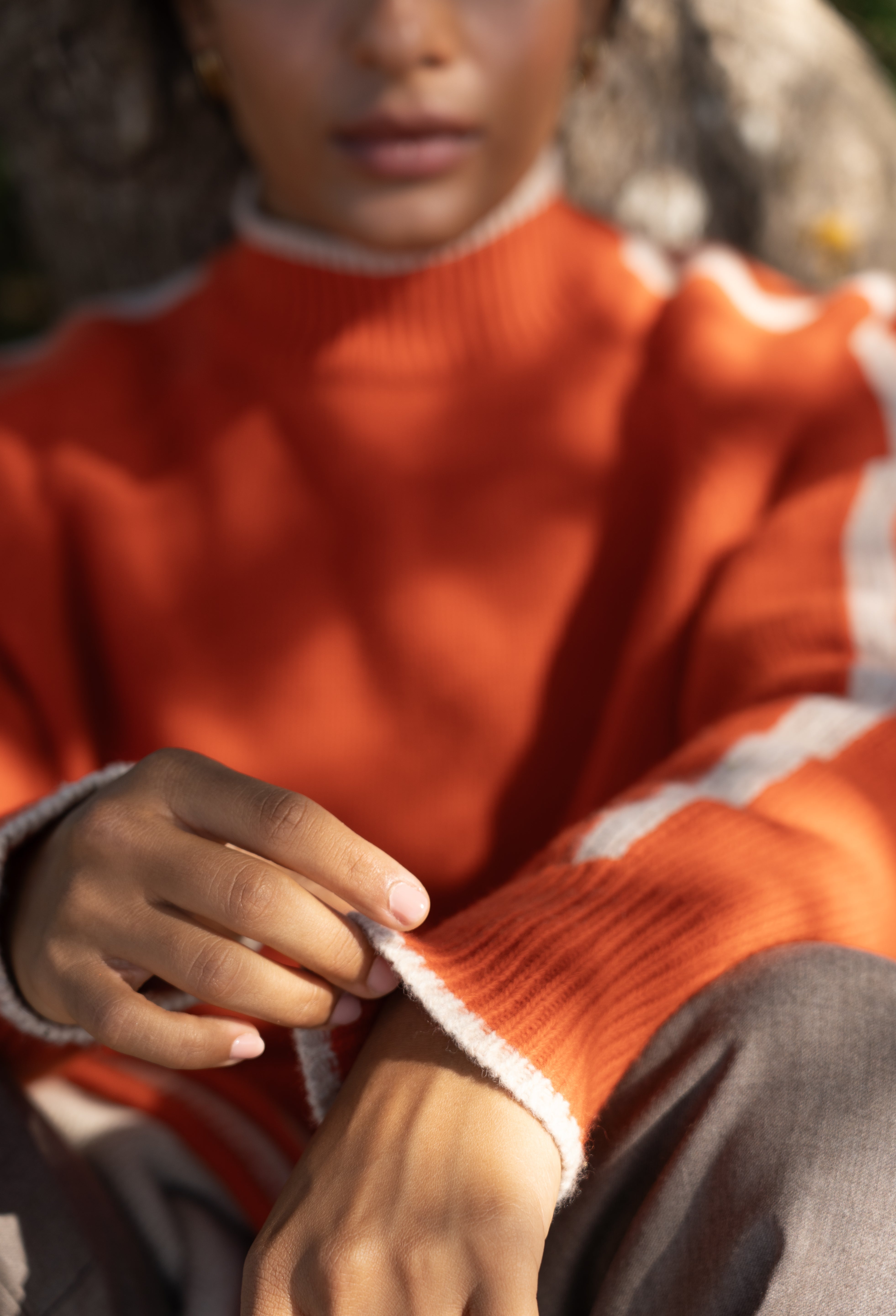 Agnes Orange Sweater - Näz - Sustainable Fashion Made in Portugal
