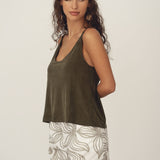 Anna Cupro Top Green - Näz - Sustainable Fashion Made in Portugal