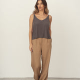 Anna Cupro Top Grey - Näz - Sustainable Fashion Made in Portugal