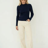 Ava Navy Turtleneck - Näz-Sustainable Fashion Made in Portugal