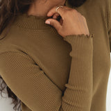 Ava Olive Turtleneck - Näz - Sustainable Fashion Made in Portugal