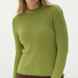 Ava Pistachio Turtleneck - Näz-Sustainable Fashion Made in Portugal