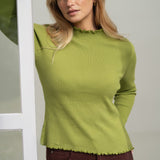 Ava Pistachio Turtleneck - Näz-Sustainable Fashion Made in Portugal