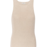 Claire Beige Halter Knit Top - Näz - Sustainable Fashion Made in Portugal