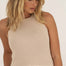 Claire Beige Halter Knit Top - Näz - Sustainable Fashion Made in Portugal