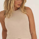 Claire Beige Halter Knit Top - Näz - Sustainable Fashion Made in Portugal