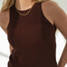 Claire Brown Halter Knit Top - Näz-Sustainable Fashion Made in Portugal