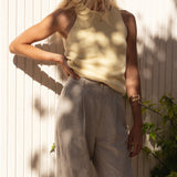 Claire Yellow Cotton Top - Näz - Sustainable Fashion Made in Portugal