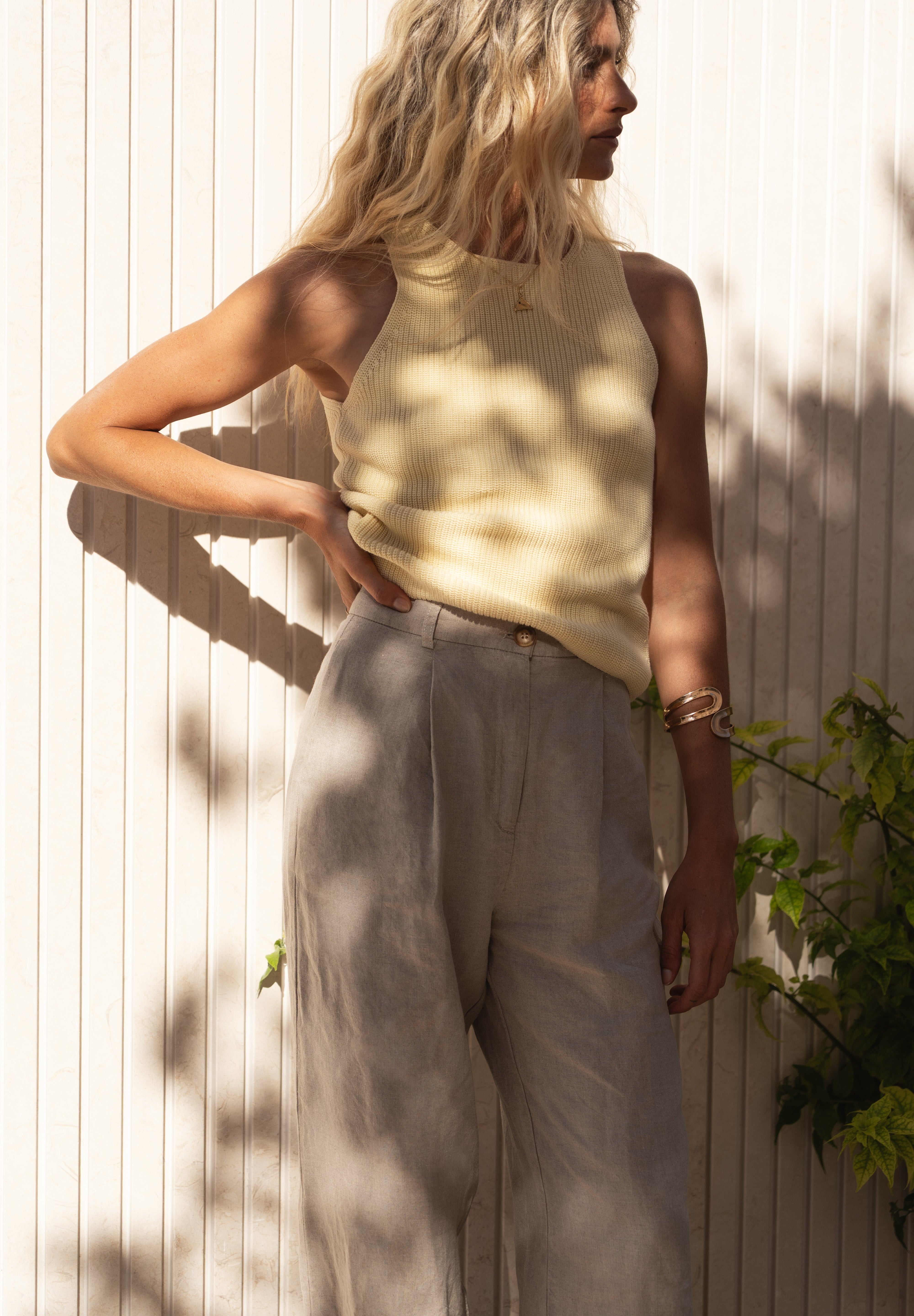 Claire Yellow Cotton Top - Näz - Sustainable Fashion Made in Portugal