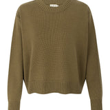 Claudia Cotton Olive Crewneck - Näz - Sustainable Fashion Made in Portugal