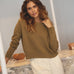 Claudia Cotton Olive Crewneck - Näz - Sustainable Fashion Made in Portugal