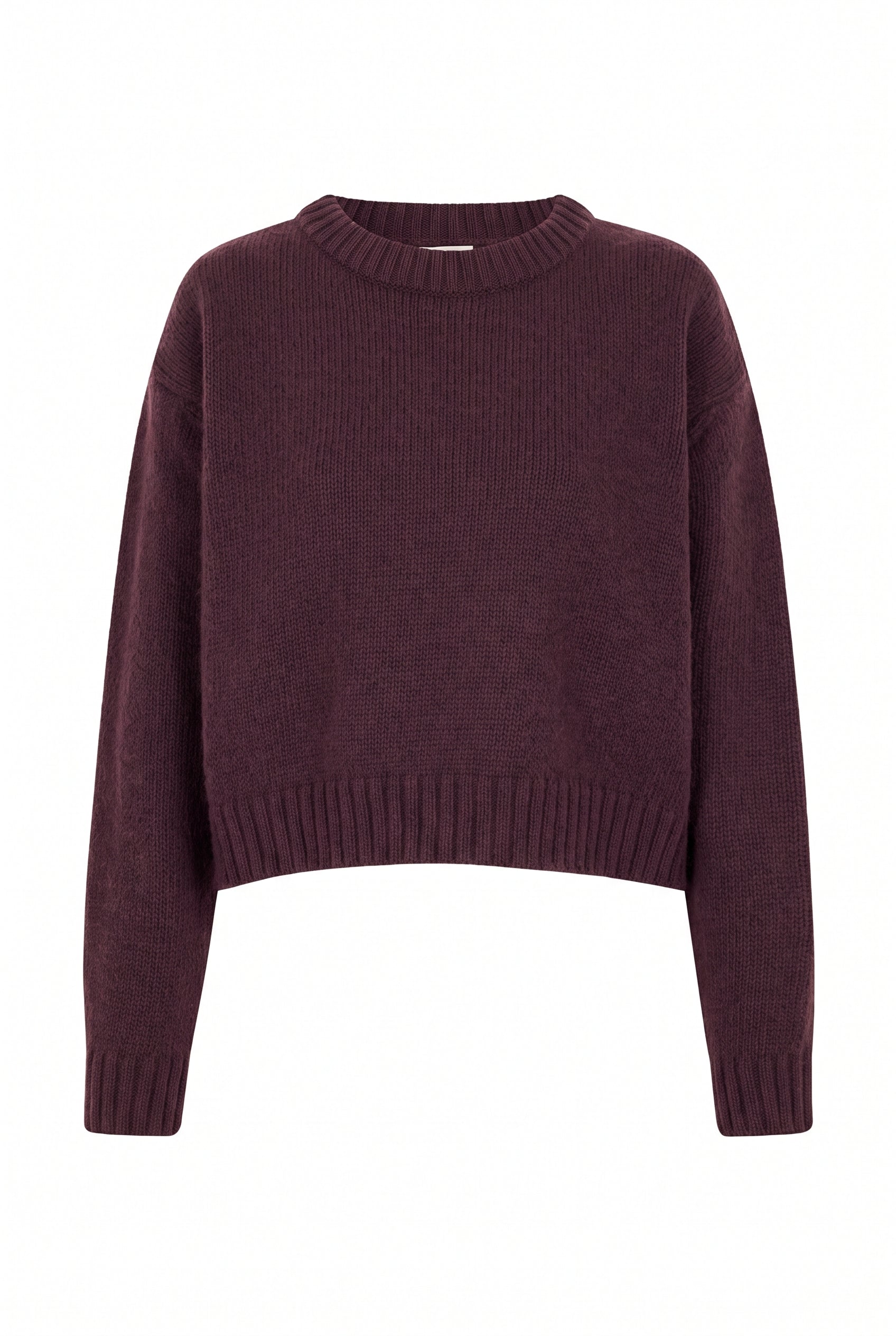 Claudia Eggplant Alpaca Crewneck - Näz-Sustainable Fashion Made in Portugal