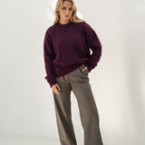 Claudia Eggplant Alpaca Jumper - Näz-Sustainable Fashion Made in Portugal