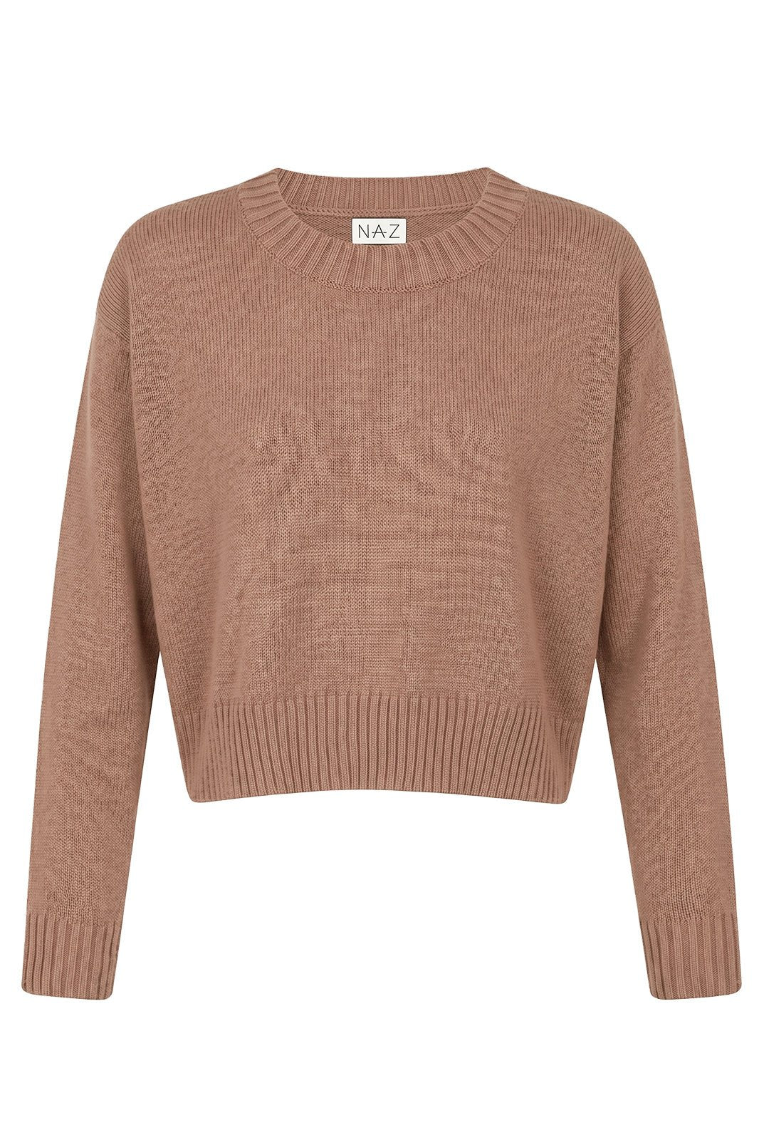 Claudia Mocha Cotton Crewneck - Näz-Sustainable Fashion Made in Portugal