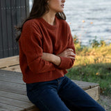 Claudia Orange Merino Neps - Näz-Sustainable Fashion Made in Portugal