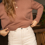 Claudia Rose Cotton Crewneck - Näz - Sustainable Fashion Made in Portugal